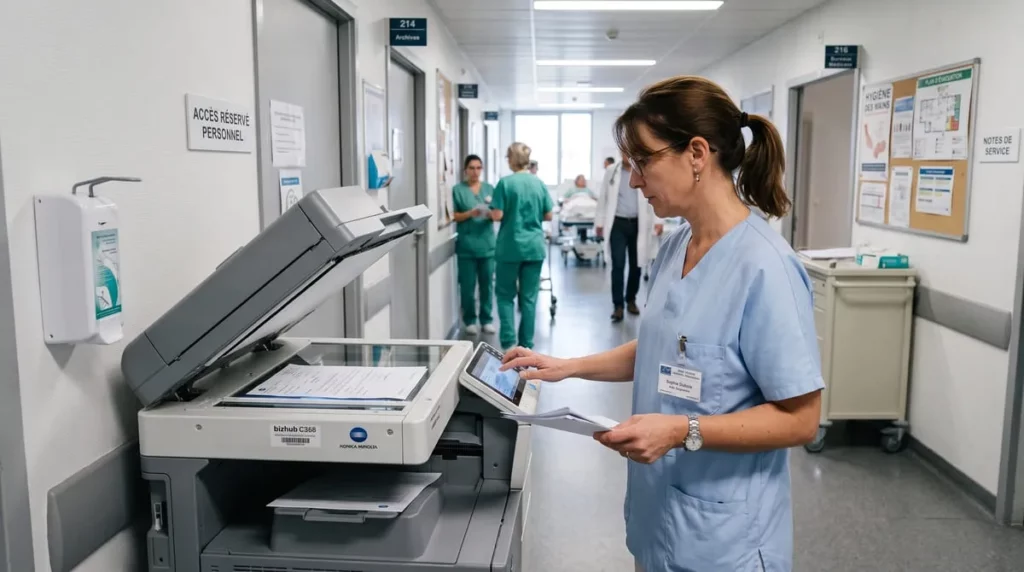 gestion déléguée des impressions pour simplifier les process de l'hopital